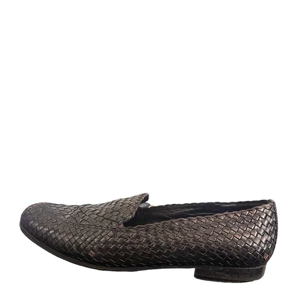 Eddie Bauer Vintage Black Woven Weave Loafers Made in Italy Size 8.5 - Picture 9 of 9